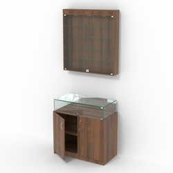 Комбинированный прилавок-витрина с высоким накопителем КПВ-14-03, Орех