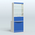 Высокая витрина-прилавок Эконом №3В Белый + Делфт голубой