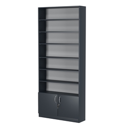 Стеллаж из ДСП с 6-ю полками 250x900 мм серии LEVEL-6 №11 (З/C - ДВП), Антрацит