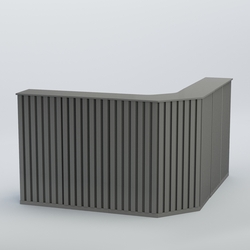 Ресепшен угловой большой серии ПРИЛИВ №5, Темно-Серый