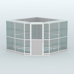 Павильон из профиля угловой №8г (9 кв.м), Серый