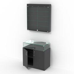 Комбинированный прилавок-витрина с высоким накопителем КПВ-14-03, Черный