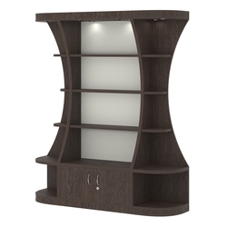 Пристенный высокий стеллаж ГАРАНТ №1, Дуб Венге + Белый