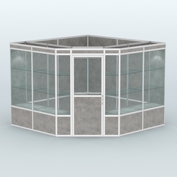 Павильон из профиля угловой №8а (9 кв.м), Бетон Чикаго светло-серый F186 ST9