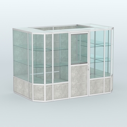 Павильон из профиля пристенный №10б (4,05 кв.м), Метрополитан Грей