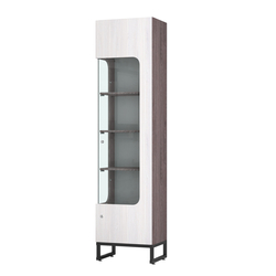 Витрина Монти №4 левая, Ясень Анкор темный + Ясень Анкор светлый