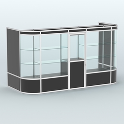 Павильон из профиля пристенный №12а (5,50 кв.м), Черный