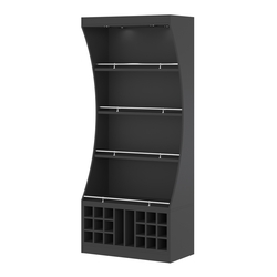 Стеллаж Гарант №1-5-900-О с ограничителями, Черный