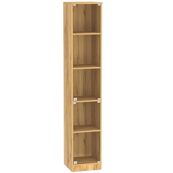 Шкаф-витрина офисная узкая ШВ-52, Дуб Золотистый