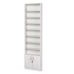 Стеллаж из ДСП с 7-ю полками 100x600 мм серии LEVEL-7 №1 (З/C - ДВП), Ясень Анкор светлый