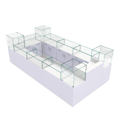 Остров ювелирный "Диаманд" №3, ЛДСП белый + МДФ сирень