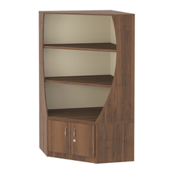 Стеллаж Гарант угловой низкий №2, Орех + Крем Вайс