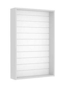 Витрина настенная №2-1В без дверей с эконом панелью, Серый