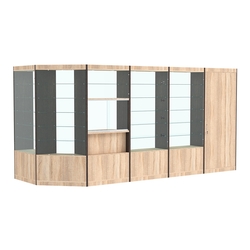 Павильон №9 из ДСП (6, 58 кв. м), Дуб Сонома + Дуб Венге