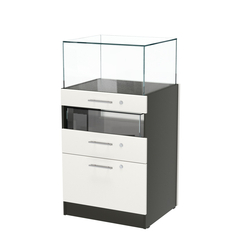 Прилавок ювелирный "Диаманд" №2-600 пристенный, Черный и Белый