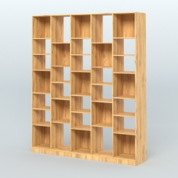 Стеллаж из ДСП серии ЛОФТ №13-2 с полками ДСП, Дуб Золотистый