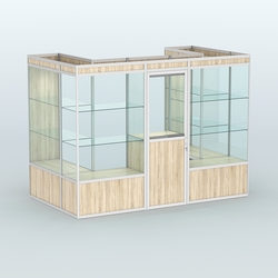 Павильон из профиля пристенный №2б (4,05 кв. м), Дуб Сонома