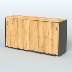 Тумба-купе объединяющая Некста, Черный и Дуб Золотистый U1148