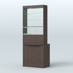 Высокая витрина-прилавок Эконом №3В, Дуб Венге