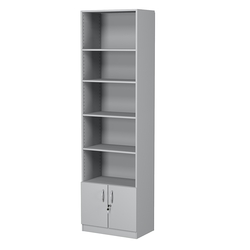 Стеллаж из ДСП с 4-мя полками 350x600 мм серии LEVEL-4 №6 (З/C - ДВП), Серый