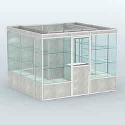 Павильон из профиля пристенный №9а (6,75 кв. м), Метрополитан Грей