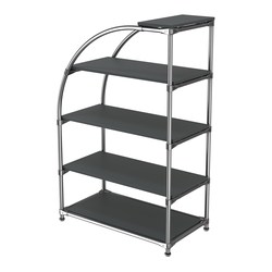 Хромированный стенд универсальный TD-06 (Т) с полками ДСП 16мм, Антрацит