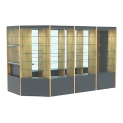 Павильон №5 из ДСП (8, 80 кв. м), Темно-серый и Дуб Золотистый