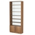 Стеллаж из ДСП с 6-ю полками 300x900 мм серии LEVEL-6 №12-1 (З/C - СТЕКЛО) Орех