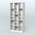 Стеллаж из ДСП серии ЛОФТ №10-2 (зеркальное отражение - Z) с полками ДСП Метрополитан Грей + Белый