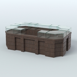 Торговый островок GOLD №4 (6,75 кв.м), Дуб Венге