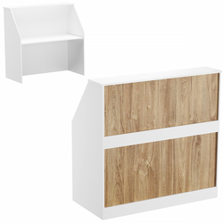 Стойка ПРАКТИК №2, Дуб Канзас коричневый + Белый