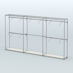 Торговая система ХРОМ без ДСП 3600 мм с поручнями №9, Белый