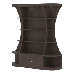 Пристенный высокий стеллаж ГАРАНТ №1, Дуб Венге