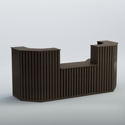 Ресепшен со столом выдачи серии ПРИЛИВ №7, Дуб Венге