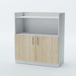 Стойка официанта "Бармен" №1, Белый + Дуб Сонома