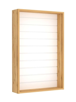 Витрина настенная №2-1В без дверей с эконом панелью, Дуб Золотистый