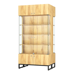 Витрина Монти №5-П двусторонняя, Дуб Золотистый