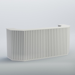 Ресепшен со скошенными углами серии ПРИЛИВ №6, Белый