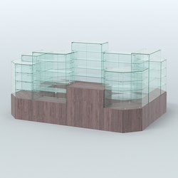 Павильон ИСТРА в центр зала №6а (закрытый) (8, 26 кв.м), Ясень Анкор темный