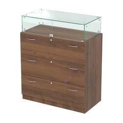 Закрытый прилавок с выдвижными ящиками Селена-114, Орех