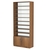 Стеллаж из ДСП с 8-ю полками 350x900 мм серии LEVEL-8 №13-1 (З/C - СТЕКЛО) Орех