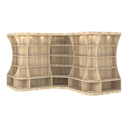 Угловой высокий стеллаж ГАРАНТ №4-О с ограничителями, Дуб Сонома