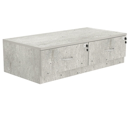 Тумба низкая T-28 900мм (H-250мм c 2-мя выдвижными ящиками), Метрополитан Грей