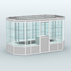 Павильон из профиля островной №5а, Серый