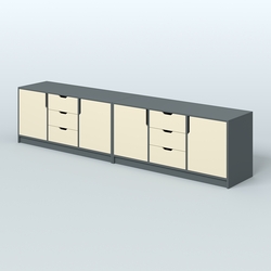 Тумба Модесто, комплект, Темно-серый и Крем Вайс U2601-U2236