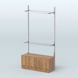 Система ЭЛЕГАНТ №7 без ДСП с тумбой T21 (1200 мм), Орех