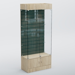 Витрина СЕТЬ №2 с экономпанелью, Дуб Сонома + Дуб Венге