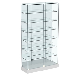 Витрина Хит продаж №11 (закрытая, задняя стенка - зеркало), Серый