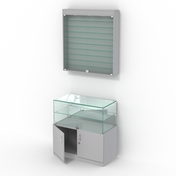 Комбинированный прилавок-витрина демонстрационный КПВ-01-07, Серый