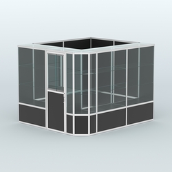 Павильон из профиля угловой №6б (5,5 кв.м), Черный